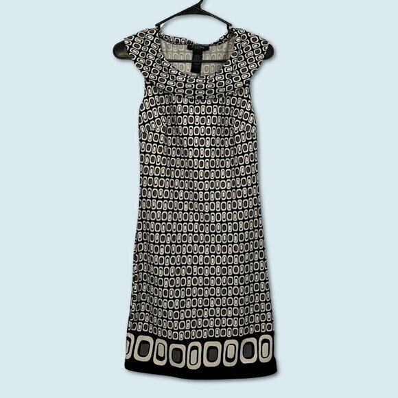 Alyn Paige Knit Tank Dress Atomic Pattern, Retro, Coolcore, MCM, Mad Men Hipster - Picture 2 of 6
